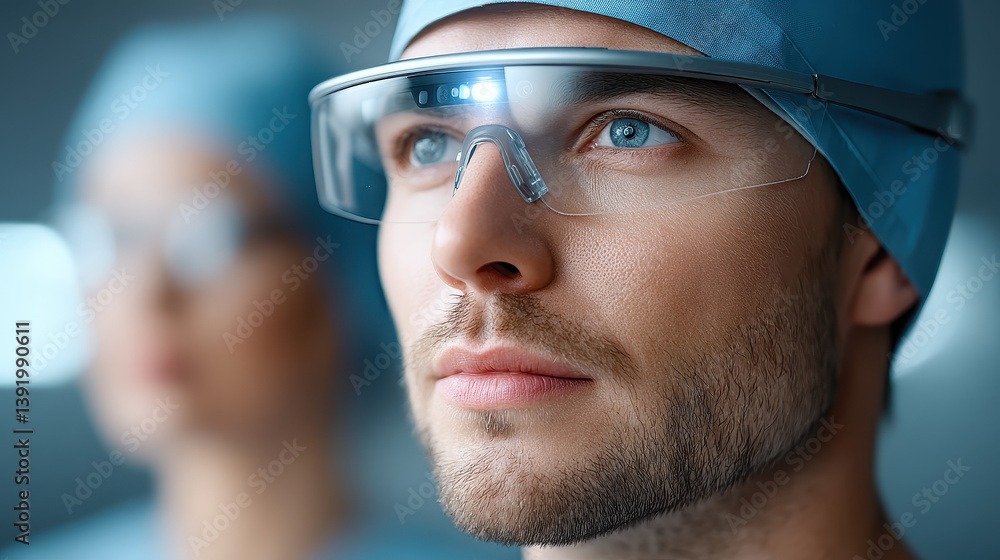 Aufkleber robotic surgical system performing precise procedures under augmented reality supervision in a futur