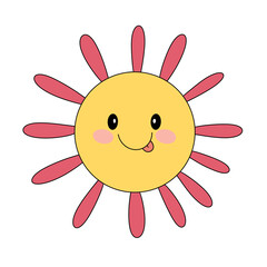 Pastel groovy spring, clipart Spring, clipart Retro flower, power png, cute png, png Daisy flower Spring gift png