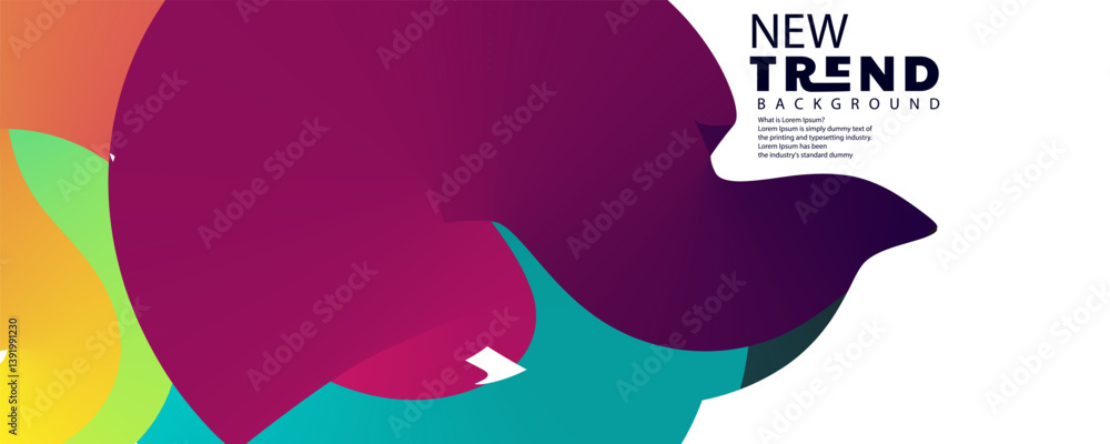 Poster abstract background design, liquid style colorful pastel abstract background with elements vector, g