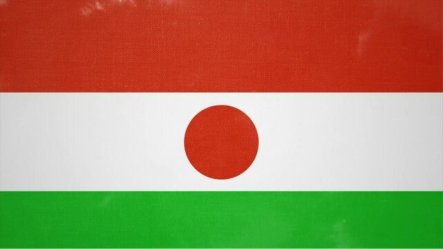 Animated Video Showing the Flag of NIGER Emerging from Nowhere