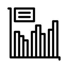line graph line icon