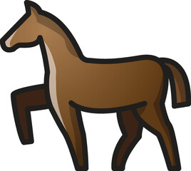 walking horse simple icon with modern style