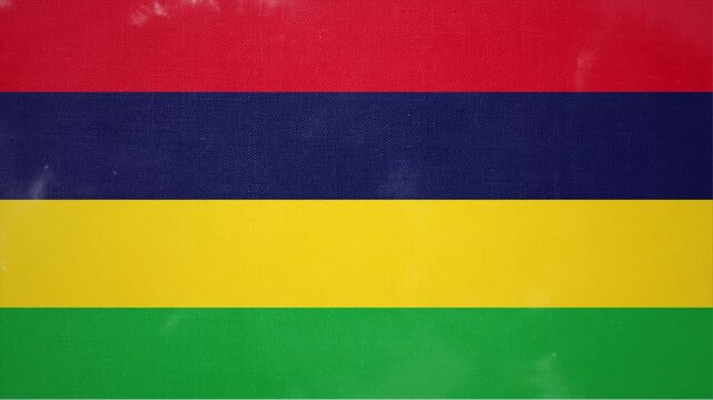 Animated Video Showing the Flag of MAURITIUS Emerging from Nowhere