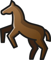 standing horse simple icon with modern style