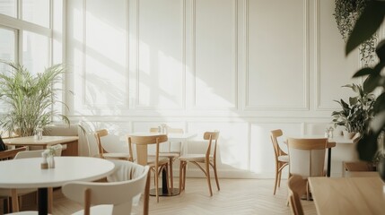 Bright cafe interior with natural light