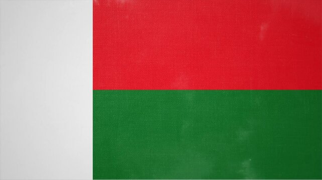 Animated Video Showing the Flag of MADAGASCAR Emerging from Nowhere
