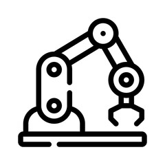 robot line icon
