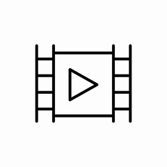 Video film movie icon vector sign