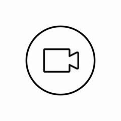 Video camera record icon vector sign