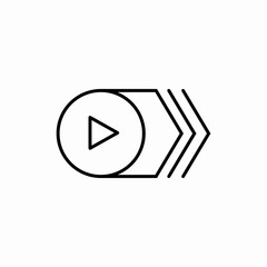 Play forward skip icon vector sign