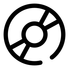 Obraz premium video and movie dashed line icon