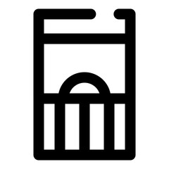 video and movie dashed line icon