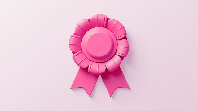 award winner icon features pink rosette detailed bow ideal conveying achievement graphic projects digital