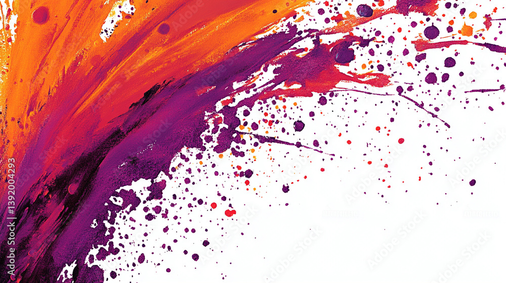 Poster dynamic paint splash action creative studio abstract artwork vibrant environment close-up view