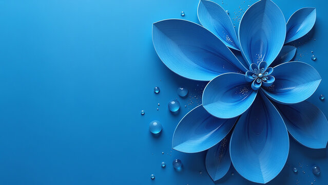 blue abstract sculpture features modern design elements striking blue backdrop suitable contemporary art design projects