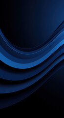 Obraz premium Abstract Blue Waves: Modern Background Design, Smooth Gradient Curves, Dark Elegant Wallpaper for Digital Art and Creative Projects
