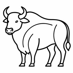 vector illustration of a bull