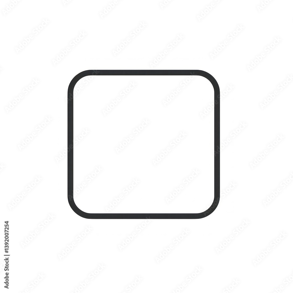 Poster minimalist rounded square frame