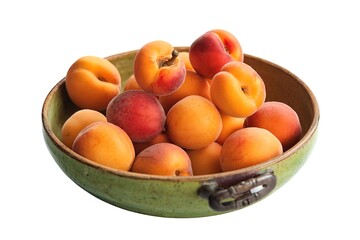 Ripe apricots isolated on white background