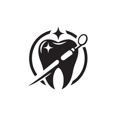 dental care vector silhouette clip art illustration