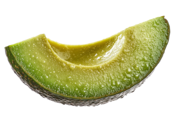 Fresh avocado slice vibrant green hue juicy texture healthy eating delicious fruit isolated isolated on transparent background
