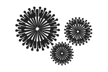 Fireworks silhouette vector illustration