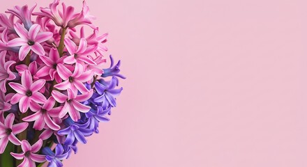 Naklejka premium Pastel Hyacinth Bloom: Delicate Spring Hues AI Generated