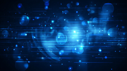 Obraz premium Abstract Technological High-speed Data Lights, It can be used for Digital Animation, Internet, Data Flow, Dynamic digital data flow virtual environment abstract visualization technology futuristic con