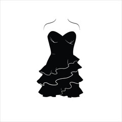 Dress Silhouette, Dress Art, Dress Clipart, Dress Vector, Dress Icon, Dress Outline, Dress Shape, Dress Drawing, Dress Graphic, Dress Design, Evening Dress Silhouette, Ball Gown Silhouette, Wedding Dr