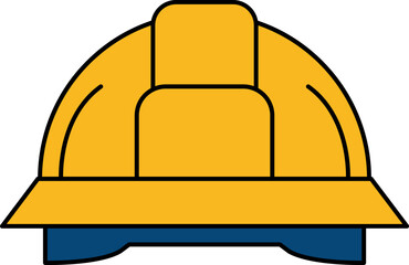 flat icon vector of hard hat