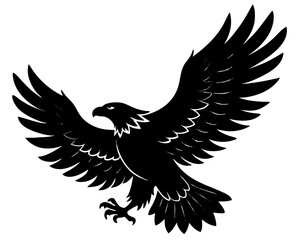 Bald Eagle silhouette vector illustration