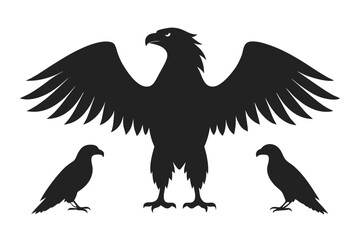 Bald Eagle silhouette vector illustration