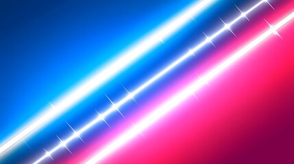 Fototapeta premium Abstract Neon Lights Background Blue Pink Glowing Lines Bright Sparkle