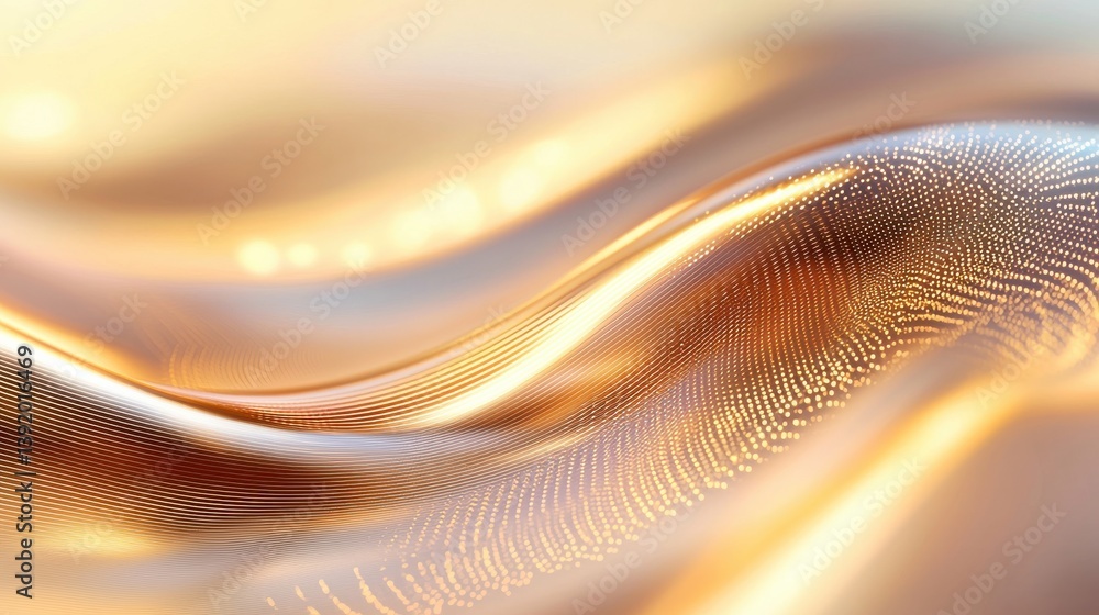 Poster soft flowing abstract gold and cream fabric with delicate light reflections creating a warm atmosphe