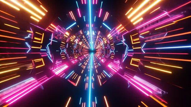 Leuchtende Explosion im digitalen Hyperraum