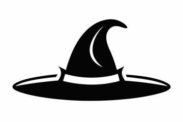 Halloween witch hat design silhouette vector illustration