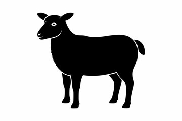  sheep standing design silhouette vector illustration