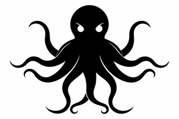  octopus design silhouette vector illustration