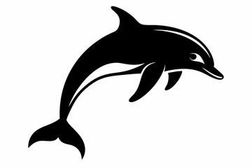dolphin jumping design silhouette vector illustration