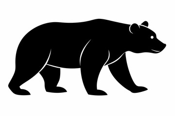 bear walking design silhouette vector illustration