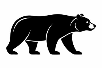 bear walking design silhouette vector illustration