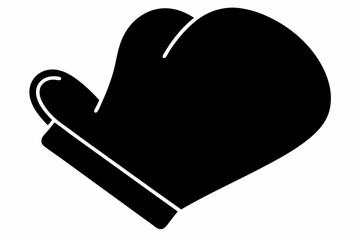 oven mitt design silhouette vector illustration