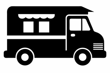  food truck design silhouette vector illustration