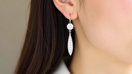 elegant silver diamond stud earrings add touch luxury outfit