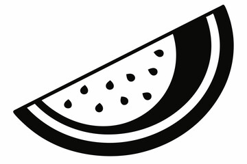 watermelon slice design silhouette vector illustration