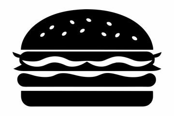 burger design silhouette vector illustration