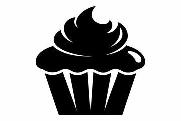  cupcake design silhouette vector illustration
