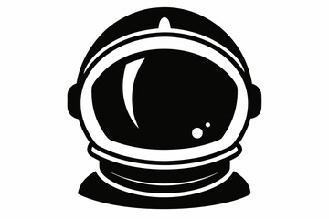 a astronaut helmet design silhouette vector illustration © mstsokera