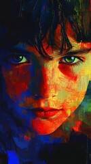 Child Portrait, Abstract Art