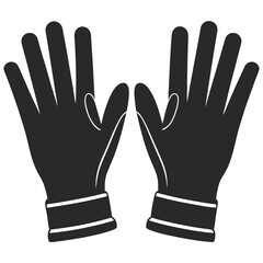 Obraz premium Gloves silhouette vector illustration
